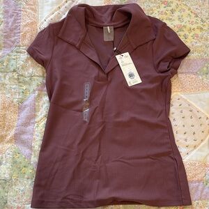 CALIA by Carrie Underwood Plum Short Sleeve Top
